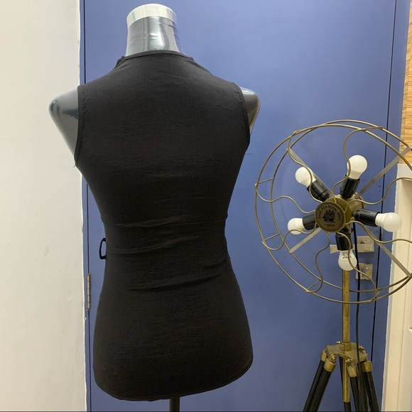 Classy Sophisticated Black Top with Belt Loops - Picture 6 of 9